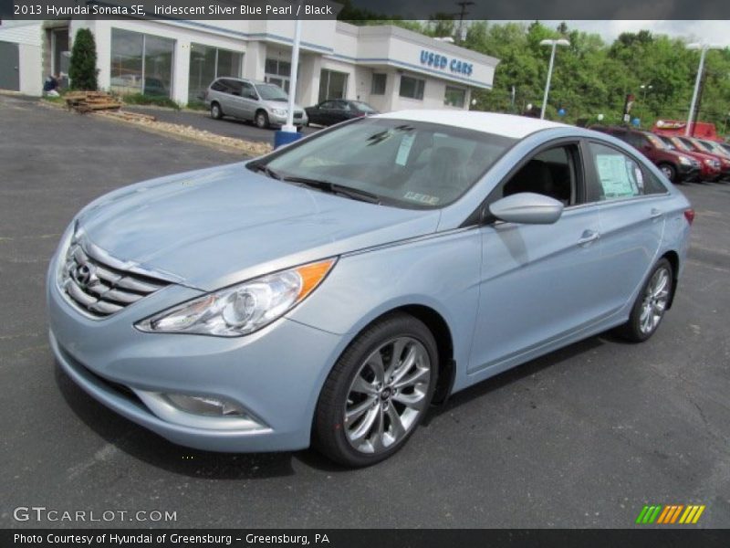 Iridescent Silver Blue Pearl / Black 2013 Hyundai Sonata SE