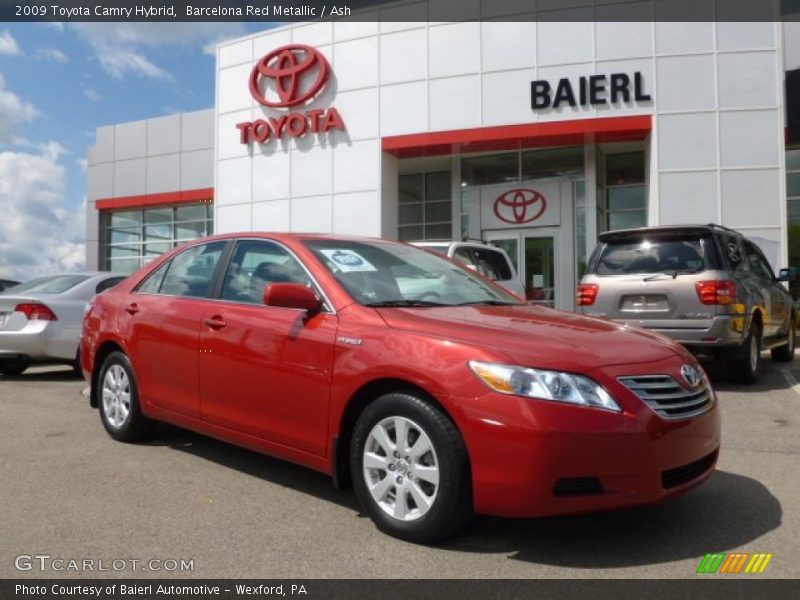 Barcelona Red Metallic / Ash 2009 Toyota Camry Hybrid