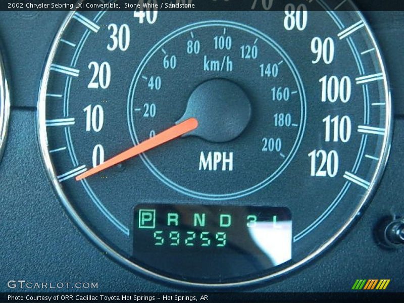 Stone White / Sandstone 2002 Chrysler Sebring LXi Convertible
