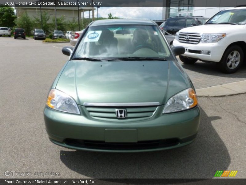 Galapagos Green / Gray 2003 Honda Civic LX Sedan