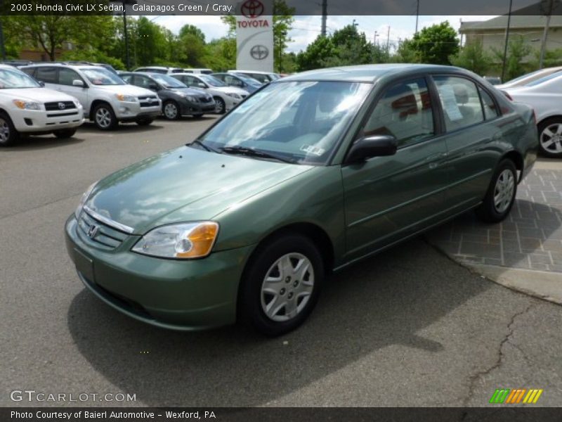 Galapagos Green / Gray 2003 Honda Civic LX Sedan