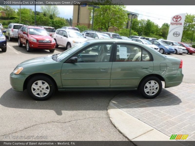 Galapagos Green / Gray 2003 Honda Civic LX Sedan