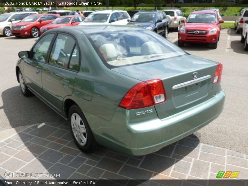 Galapagos Green / Gray 2003 Honda Civic LX Sedan