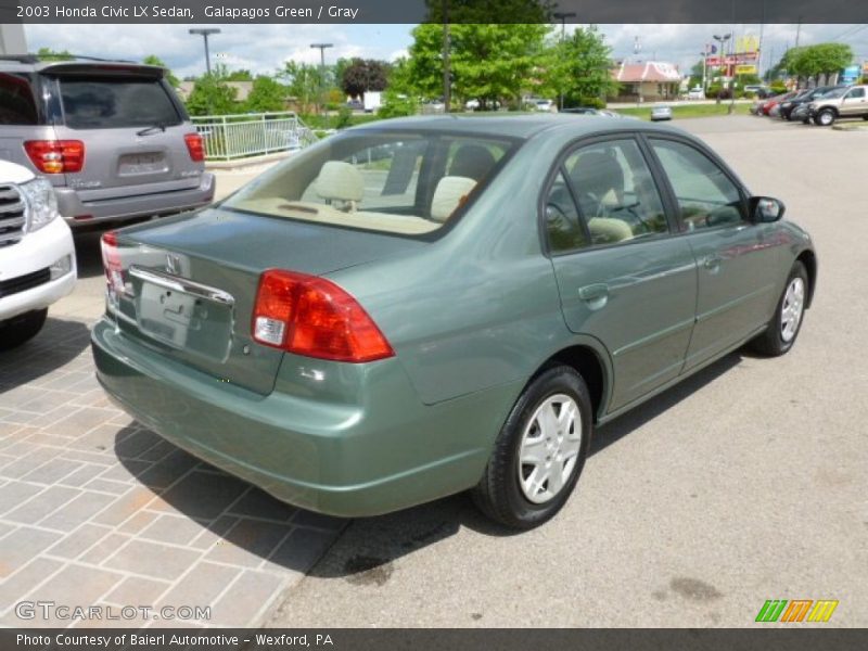 Galapagos Green / Gray 2003 Honda Civic LX Sedan