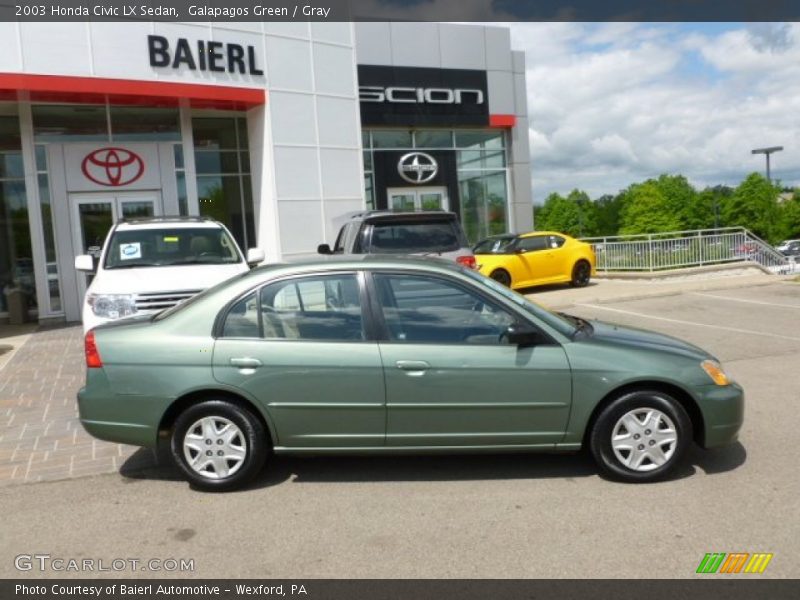 Galapagos Green / Gray 2003 Honda Civic LX Sedan
