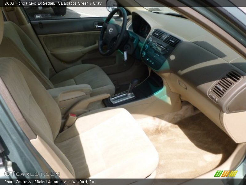 Galapagos Green / Gray 2003 Honda Civic LX Sedan