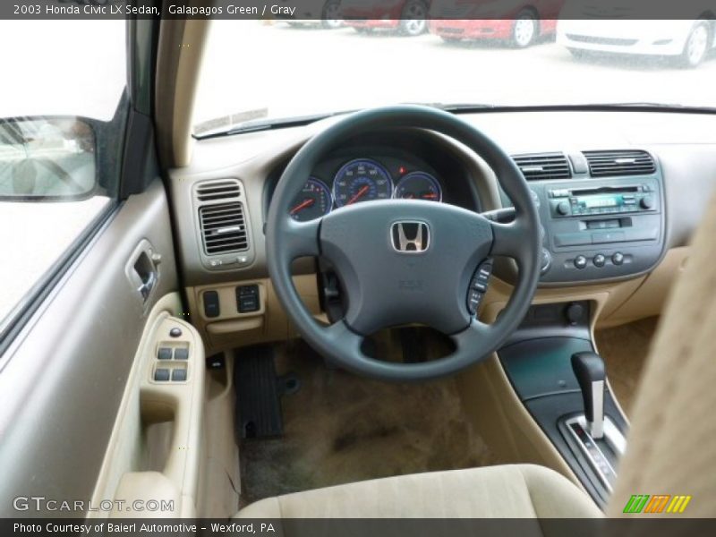 Galapagos Green / Gray 2003 Honda Civic LX Sedan