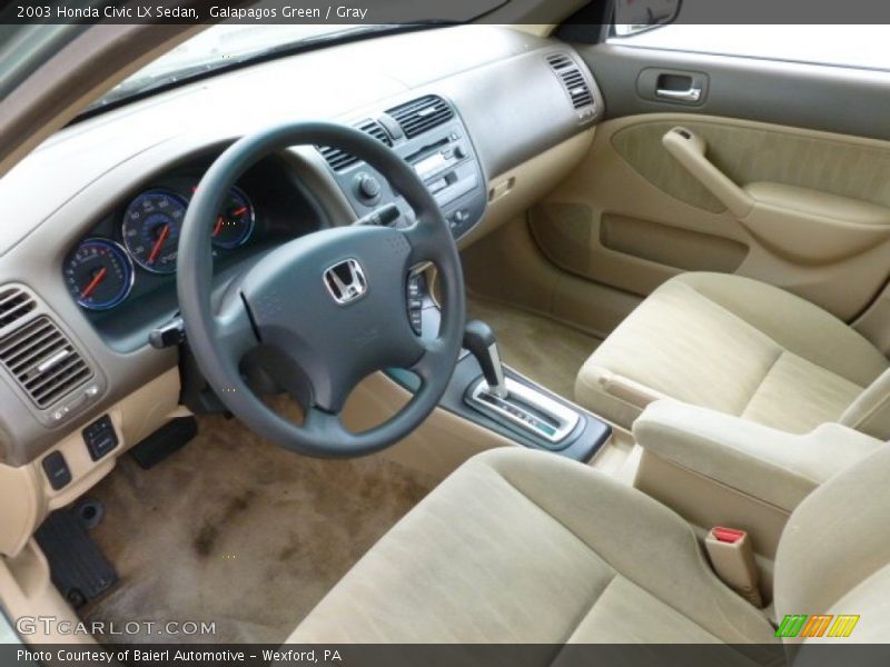Galapagos Green / Gray 2003 Honda Civic LX Sedan