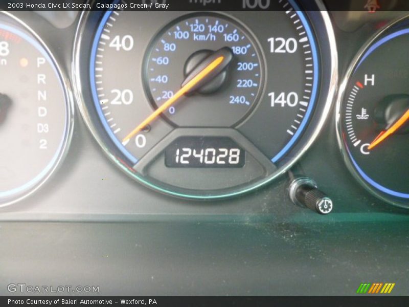 Galapagos Green / Gray 2003 Honda Civic LX Sedan