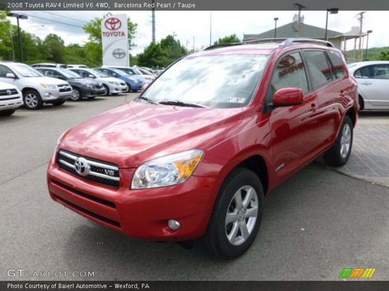 Barcelona Red Pearl / Taupe 2008 Toyota RAV4 Limited V6 4WD