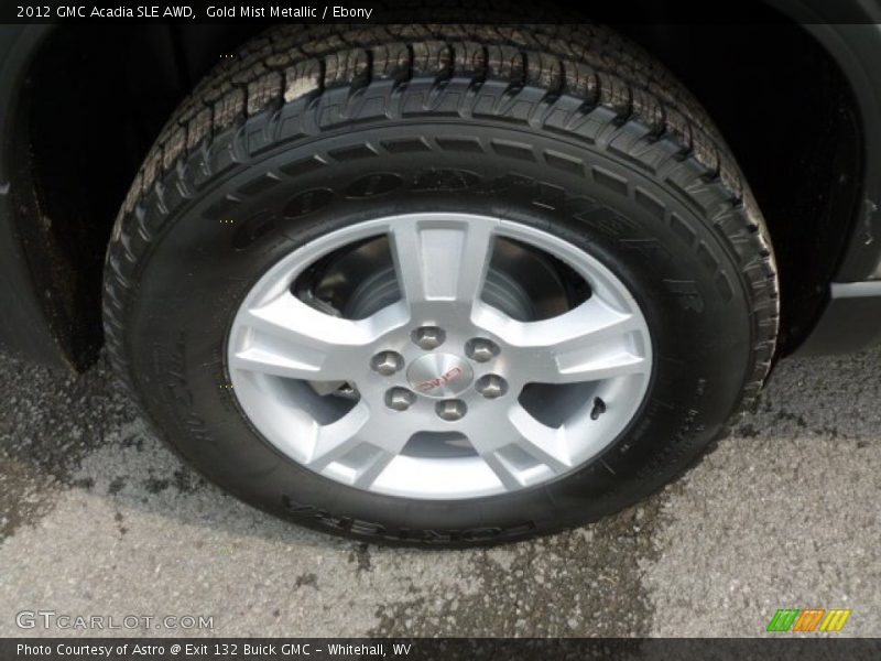 Gold Mist Metallic / Ebony 2012 GMC Acadia SLE AWD