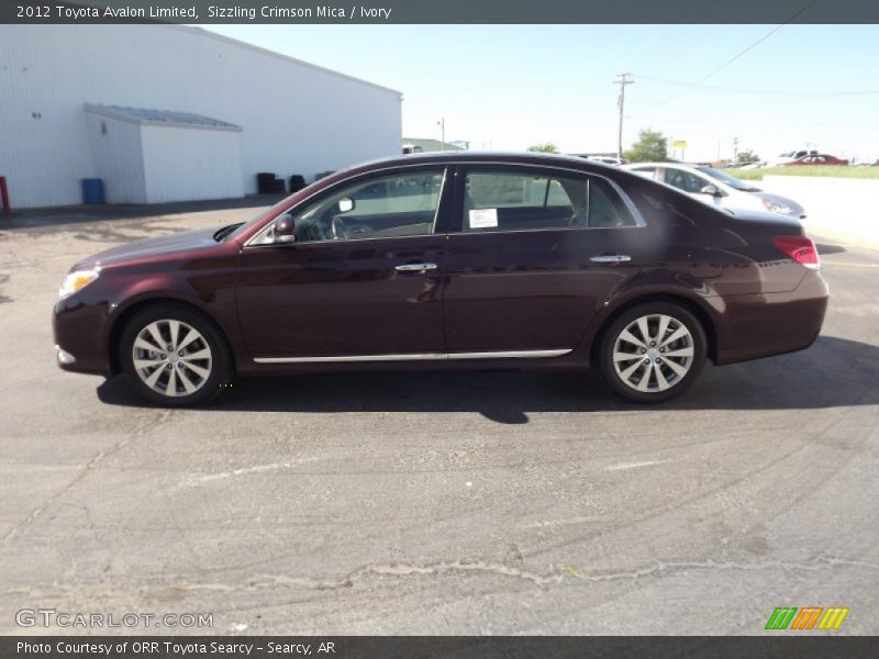 Sizzling Crimson Mica / Ivory 2012 Toyota Avalon Limited