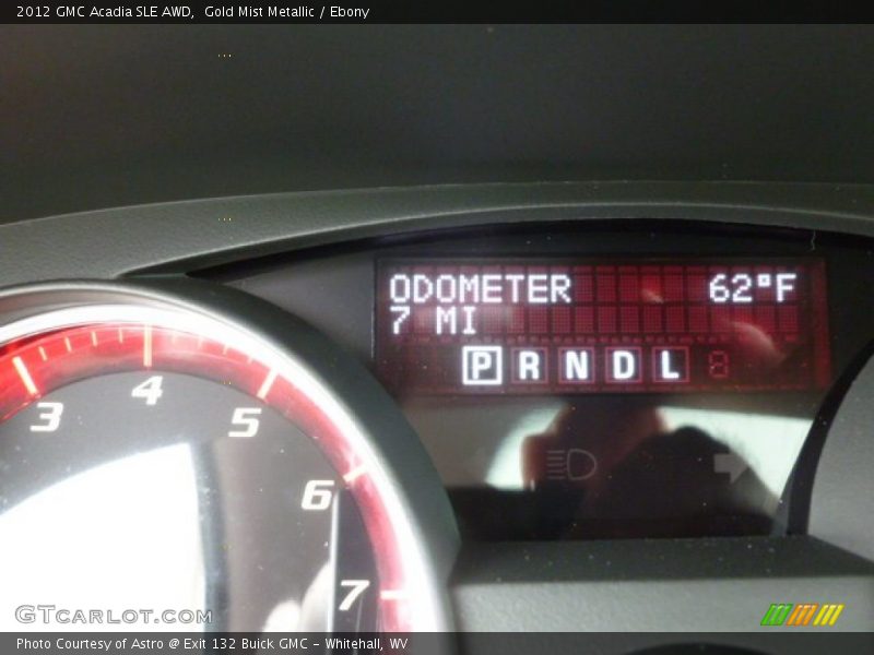 Gold Mist Metallic / Ebony 2012 GMC Acadia SLE AWD
