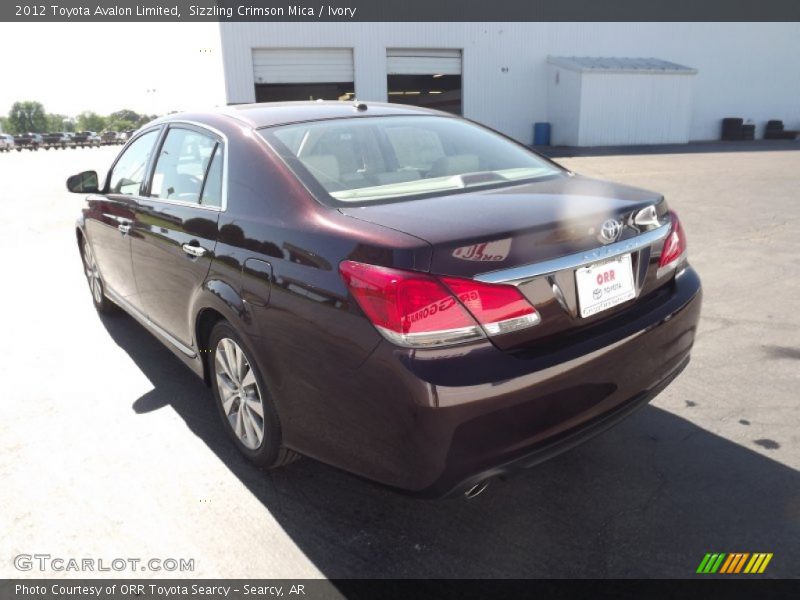 Sizzling Crimson Mica / Ivory 2012 Toyota Avalon Limited