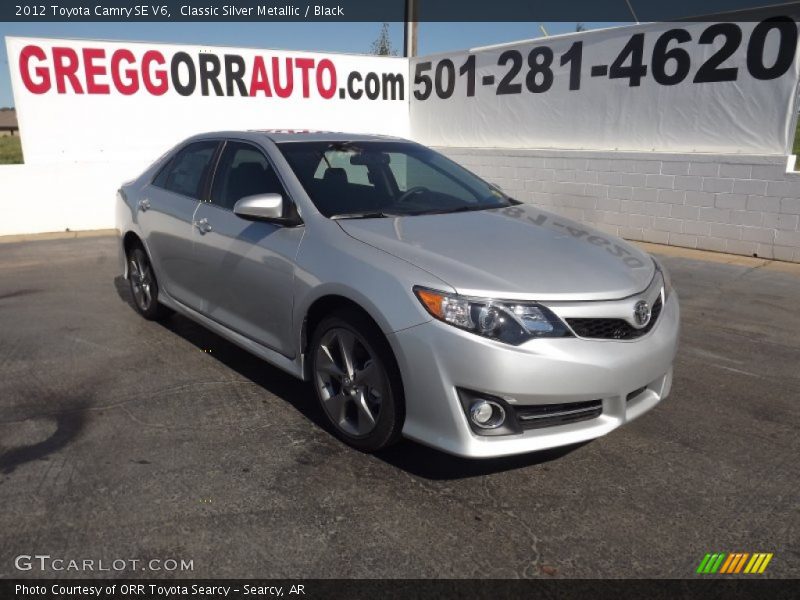 Classic Silver Metallic / Black 2012 Toyota Camry SE V6