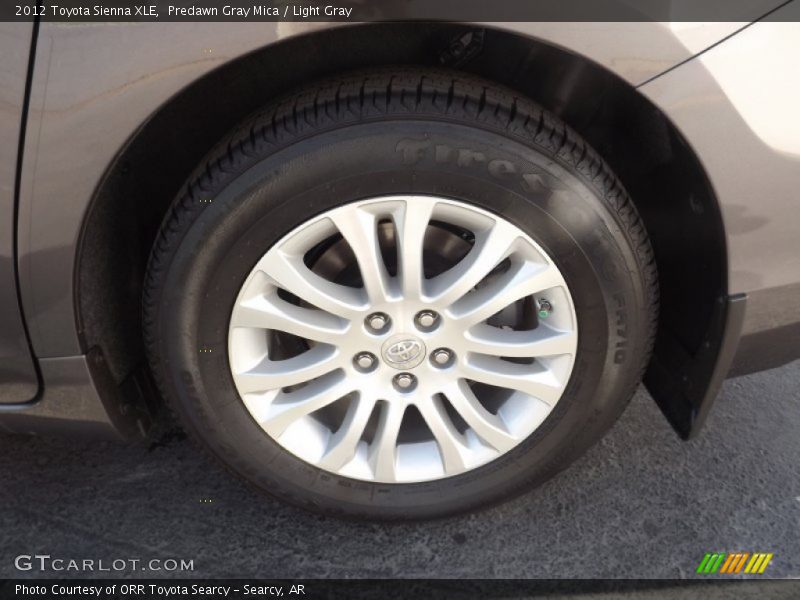Predawn Gray Mica / Light Gray 2012 Toyota Sienna XLE