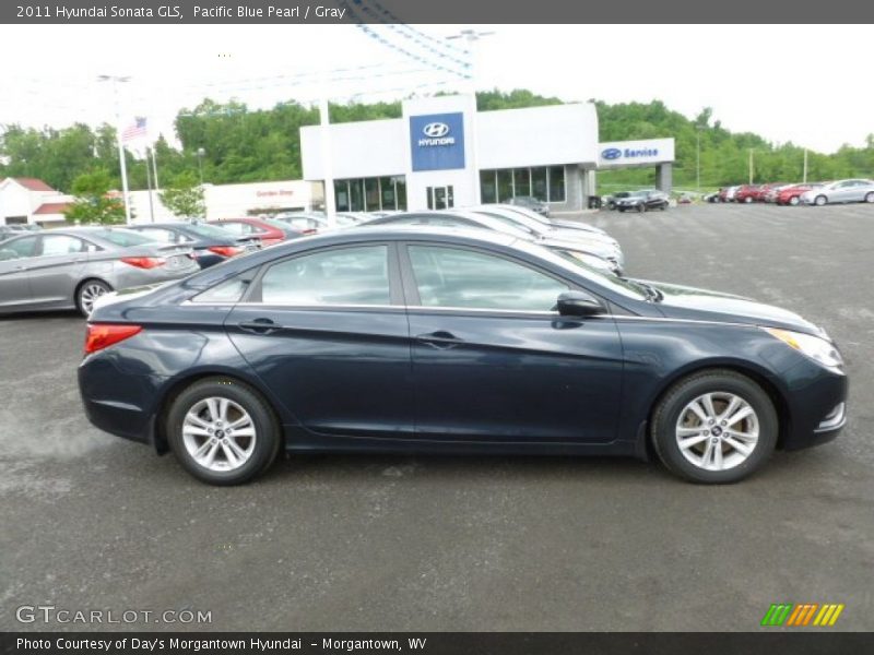 Pacific Blue Pearl / Gray 2011 Hyundai Sonata GLS