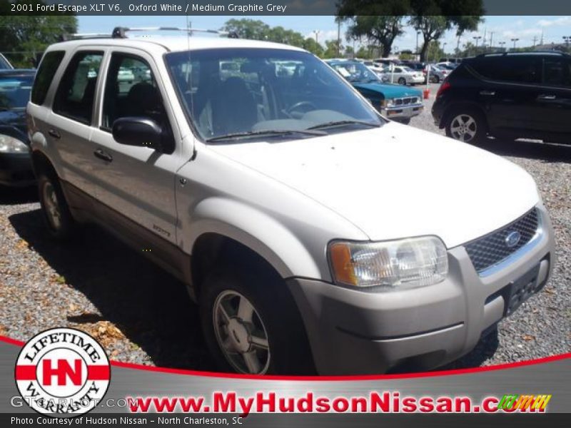 Oxford White / Medium Graphite Grey 2001 Ford Escape XLT V6