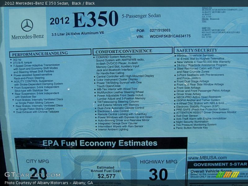 Black / Black 2012 Mercedes-Benz E 350 Sedan