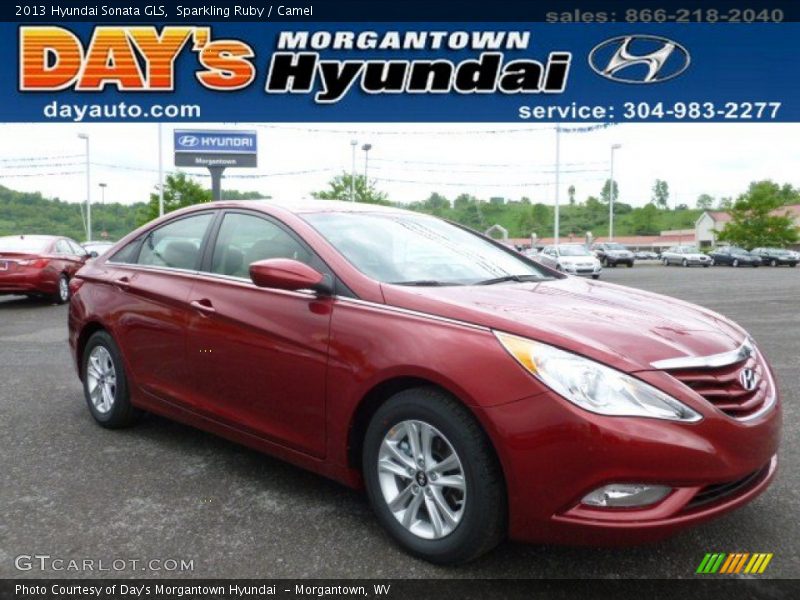 Sparkling Ruby / Camel 2013 Hyundai Sonata GLS