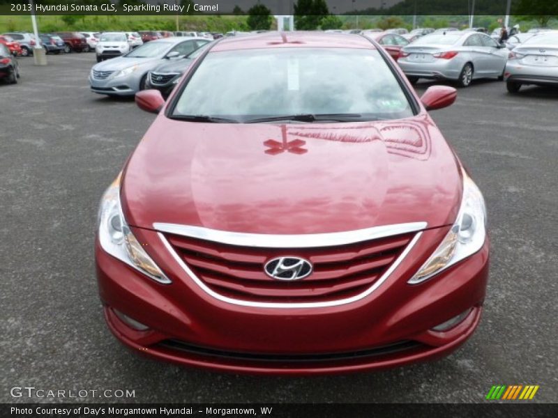 Sparkling Ruby / Camel 2013 Hyundai Sonata GLS