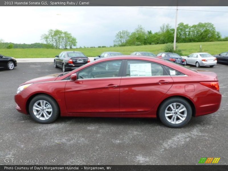 Sparkling Ruby / Camel 2013 Hyundai Sonata GLS