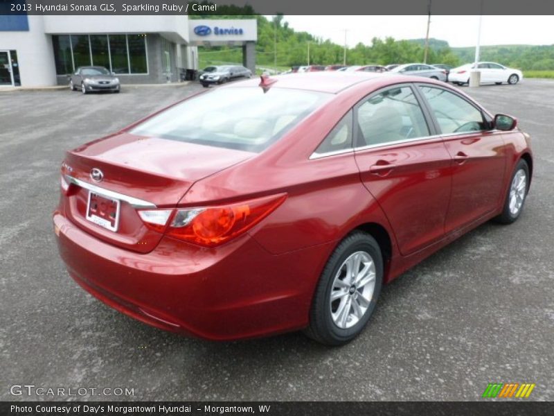 Sparkling Ruby / Camel 2013 Hyundai Sonata GLS