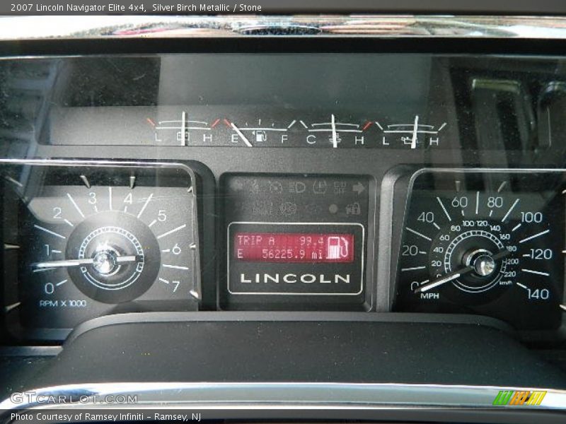 Silver Birch Metallic / Stone 2007 Lincoln Navigator Elite 4x4