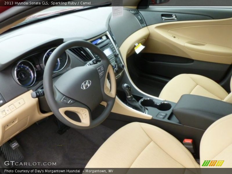 Sparkling Ruby / Camel 2013 Hyundai Sonata GLS