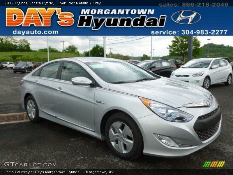 Silver Frost Metallic / Gray 2012 Hyundai Sonata Hybrid