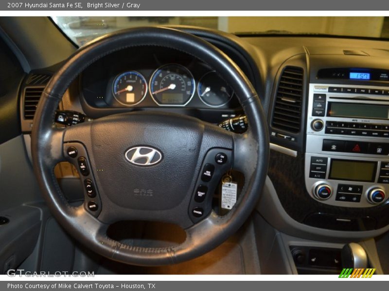 Bright Silver / Gray 2007 Hyundai Santa Fe SE