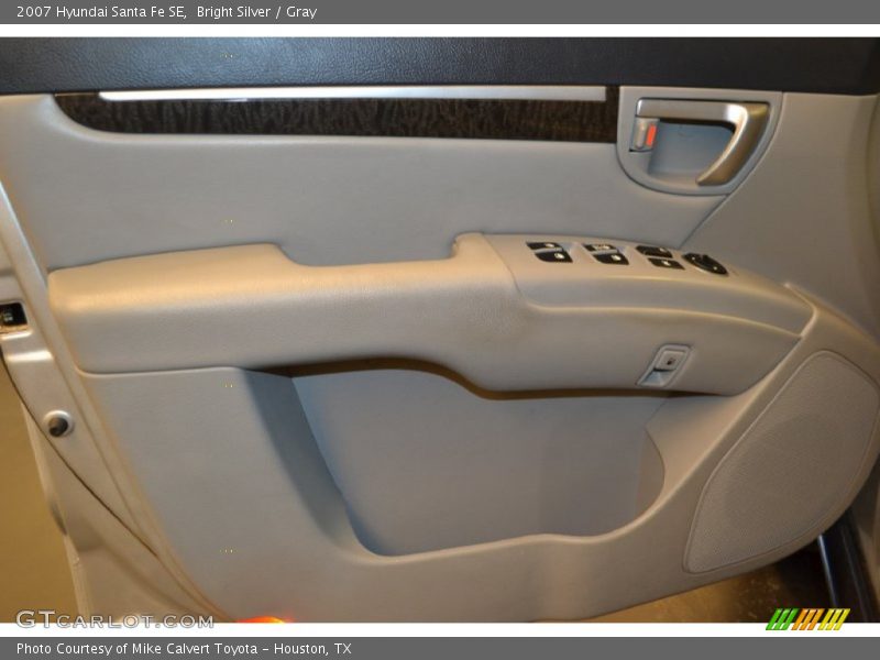 Bright Silver / Gray 2007 Hyundai Santa Fe SE