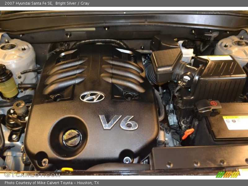 Bright Silver / Gray 2007 Hyundai Santa Fe SE