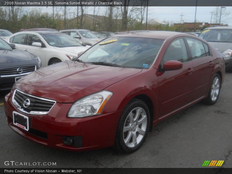 Sonoma Sunset Metallic / Charcoal Black 2008 Nissan Maxima 3.5 SE