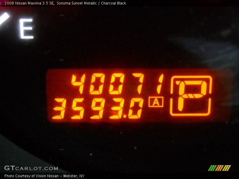 Sonoma Sunset Metallic / Charcoal Black 2008 Nissan Maxima 3.5 SE
