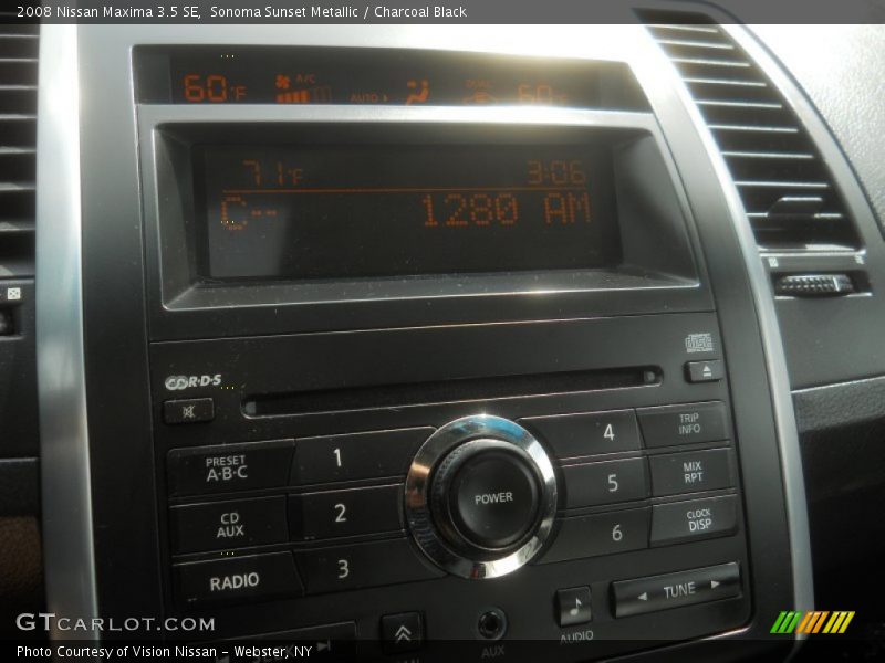 Sonoma Sunset Metallic / Charcoal Black 2008 Nissan Maxima 3.5 SE
