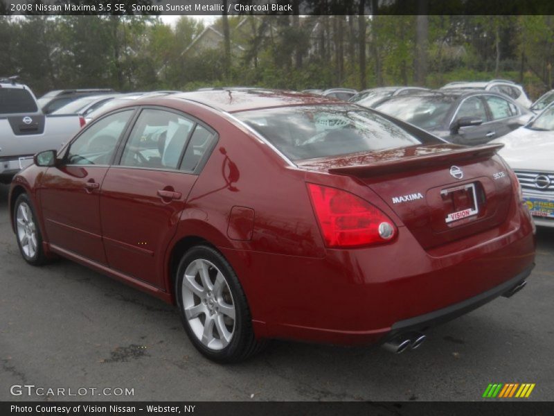 Sonoma Sunset Metallic / Charcoal Black 2008 Nissan Maxima 3.5 SE