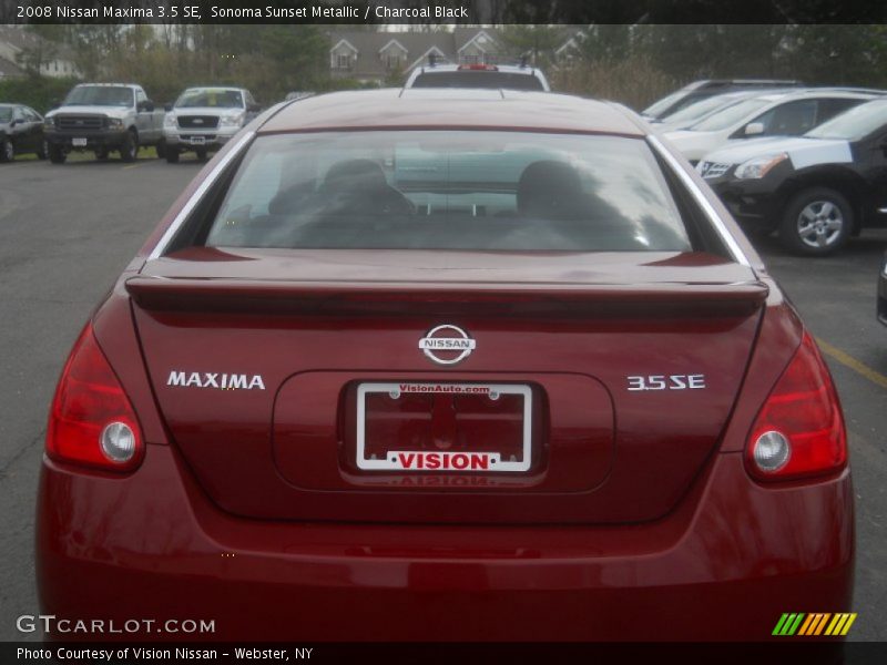 Sonoma Sunset Metallic / Charcoal Black 2008 Nissan Maxima 3.5 SE