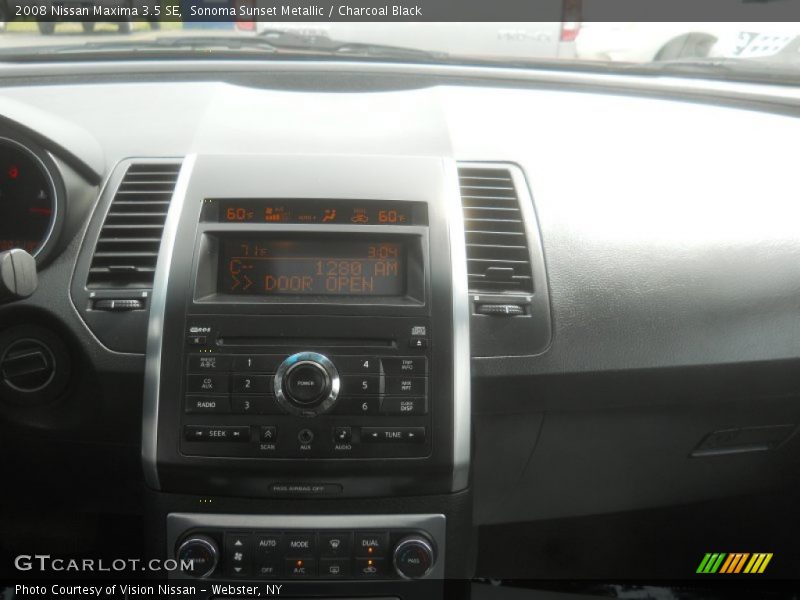 Sonoma Sunset Metallic / Charcoal Black 2008 Nissan Maxima 3.5 SE