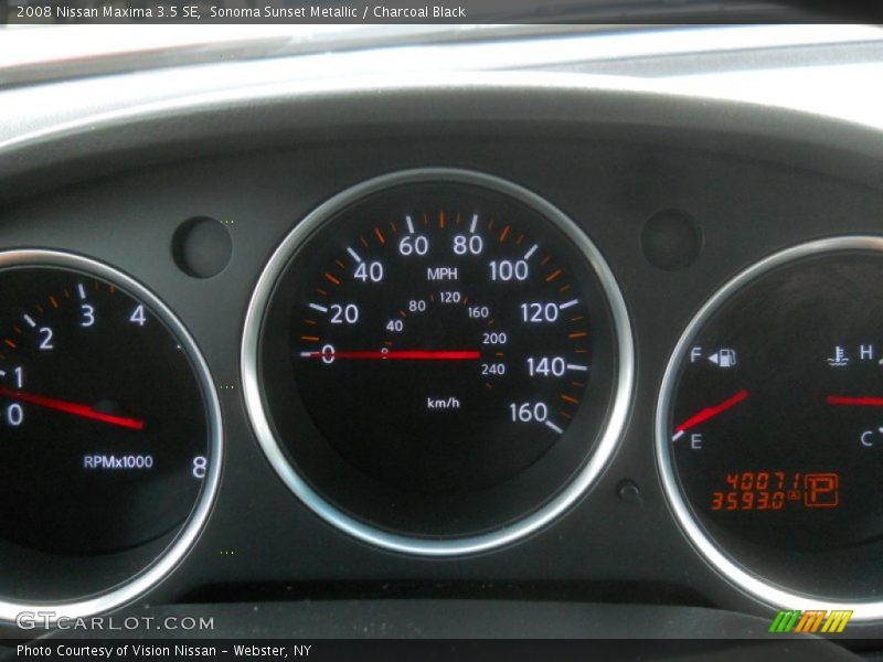 Sonoma Sunset Metallic / Charcoal Black 2008 Nissan Maxima 3.5 SE