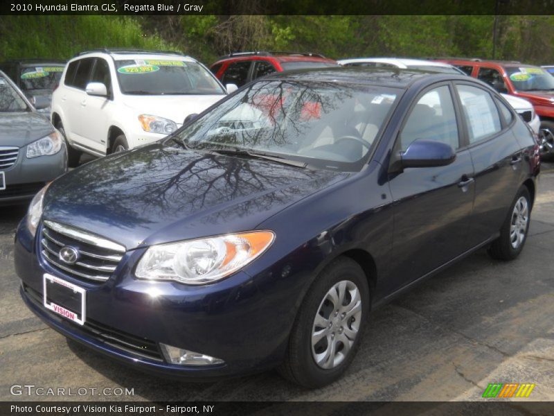 Regatta Blue / Gray 2010 Hyundai Elantra GLS