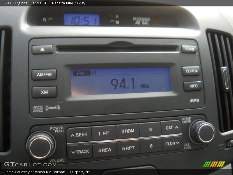 Regatta Blue / Gray 2010 Hyundai Elantra GLS