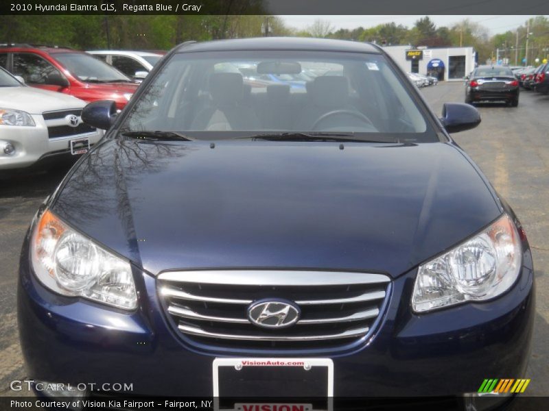 Regatta Blue / Gray 2010 Hyundai Elantra GLS