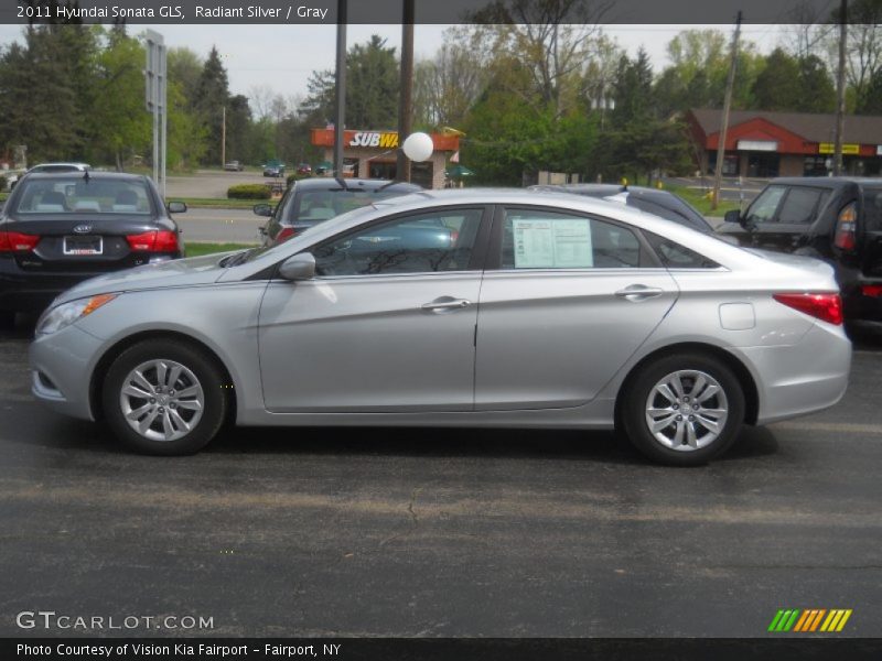 Radiant Silver / Gray 2011 Hyundai Sonata GLS