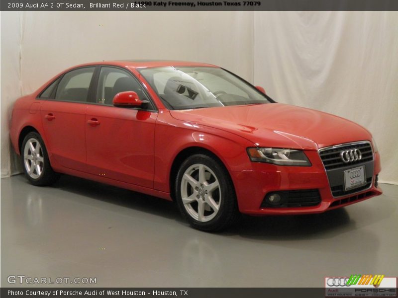 Brilliant Red / Black 2009 Audi A4 2.0T Sedan