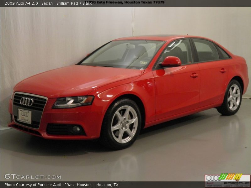 Brilliant Red / Black 2009 Audi A4 2.0T Sedan