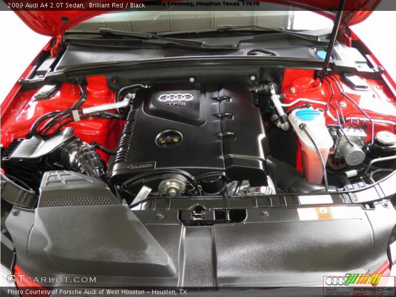 Brilliant Red / Black 2009 Audi A4 2.0T Sedan