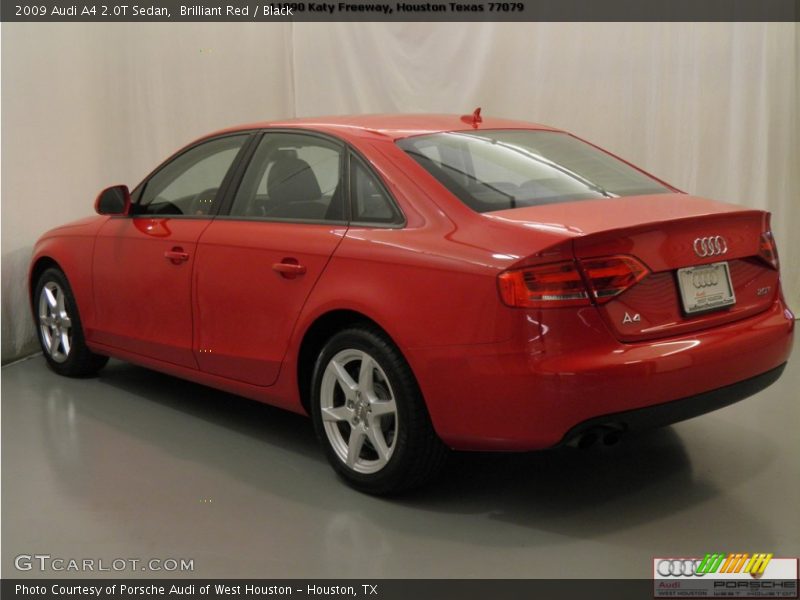 Brilliant Red / Black 2009 Audi A4 2.0T Sedan