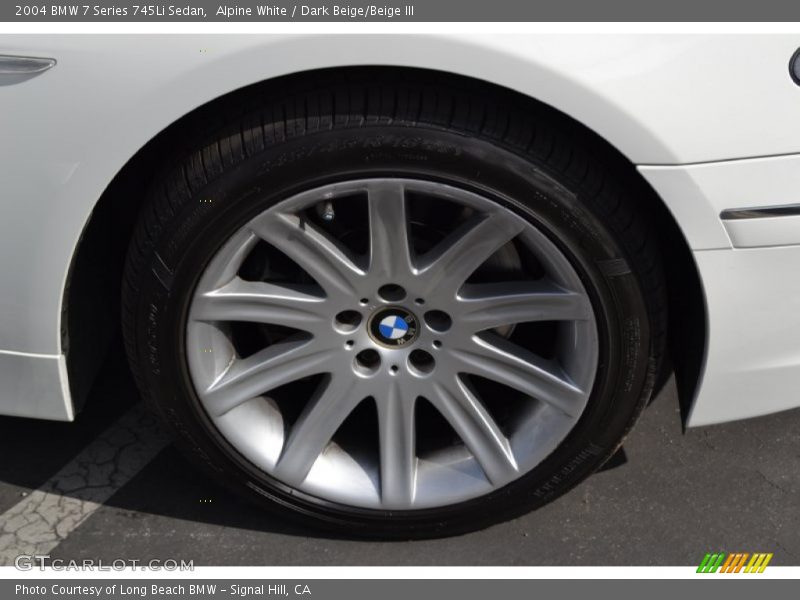 Alpine White / Dark Beige/Beige III 2004 BMW 7 Series 745Li Sedan