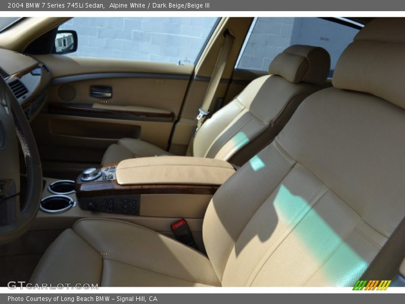 Alpine White / Dark Beige/Beige III 2004 BMW 7 Series 745Li Sedan